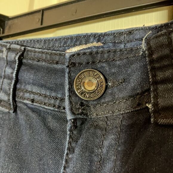 Seven7 Dark Wash Skinny Jeans Sequin Pockets 10 - Picture 7 of 16
